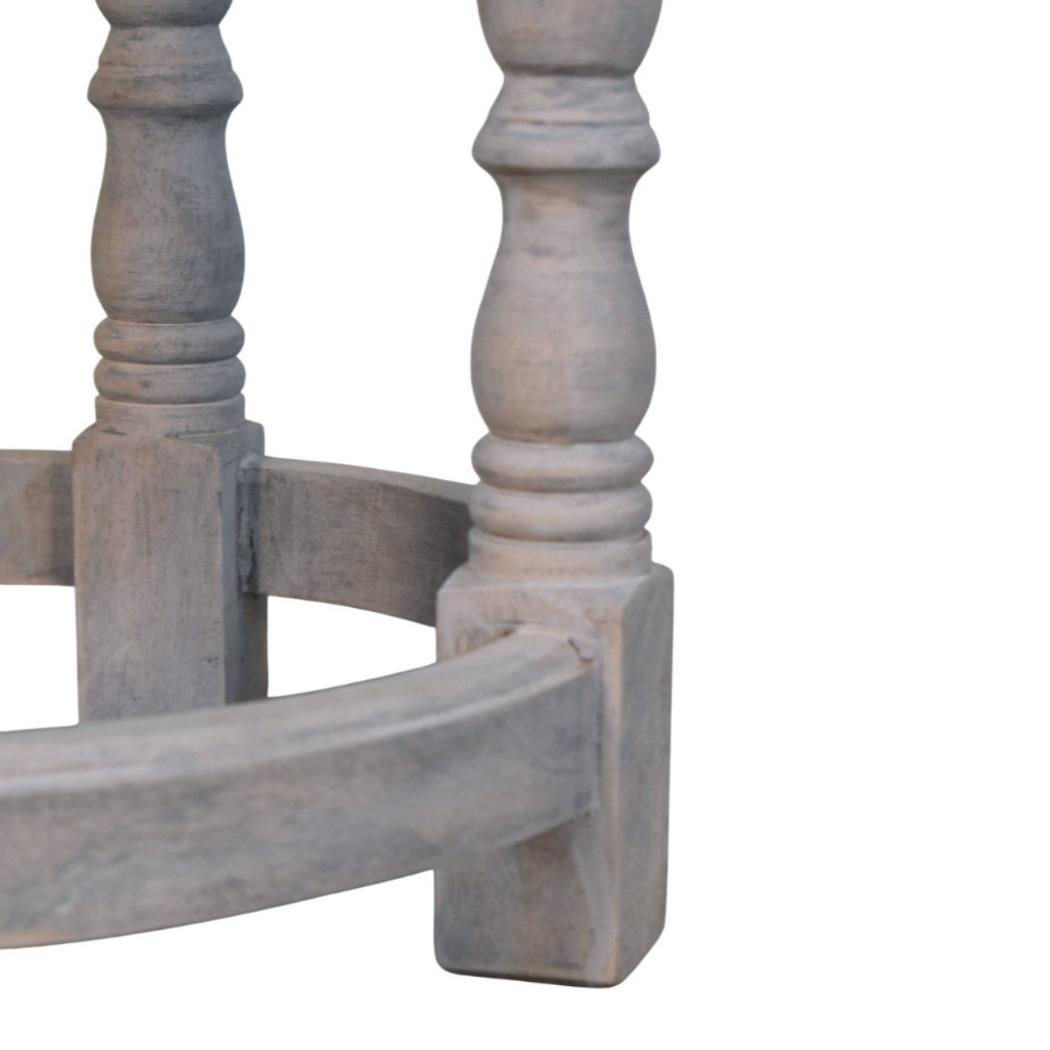 Rustic Charm Stool | Solid Mango Wood | Natural Finish | Handcrafted Accent Seat