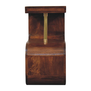 S-Curve Bedside Table | Brass Detail | Sculptural Storage