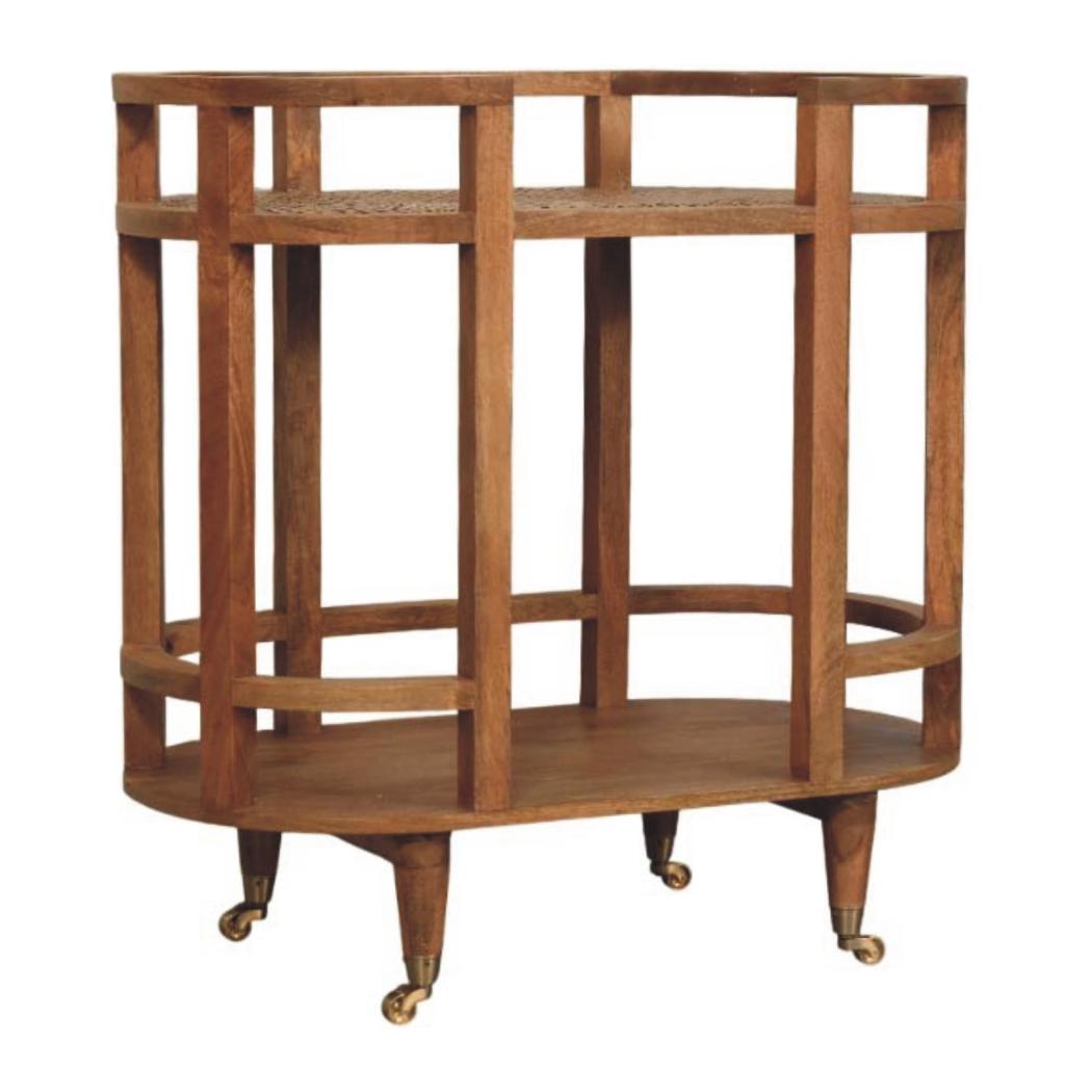 Saffron Rattan Butler Table | Rattan Texture | Accent Furniture
