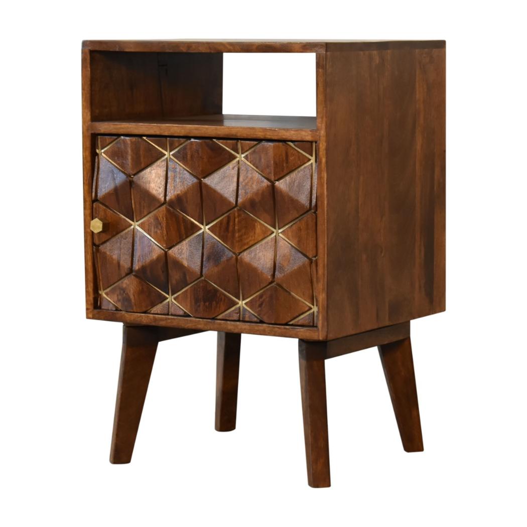 Samara Bedside Table | Compact Bedroom Storage | Contemporary Design