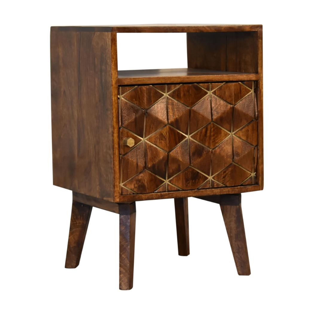 Samara Bedside Table | Compact Bedroom Storage | Contemporary Design