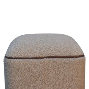 Serenity Footstool | Decorative Ball Feet | Upholstered Accent Ottoman