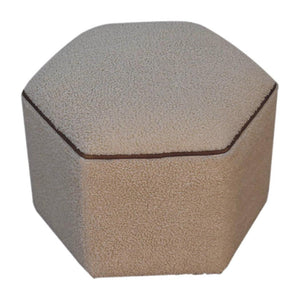 Serenity Hexagonal Footstool | Geometric Upholstered Ottoman | Statement Accent Stool