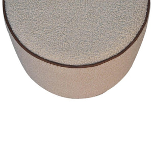 Serenity Large Round Footstool | Upholstered Accent Ottoman | Generous Circular Design