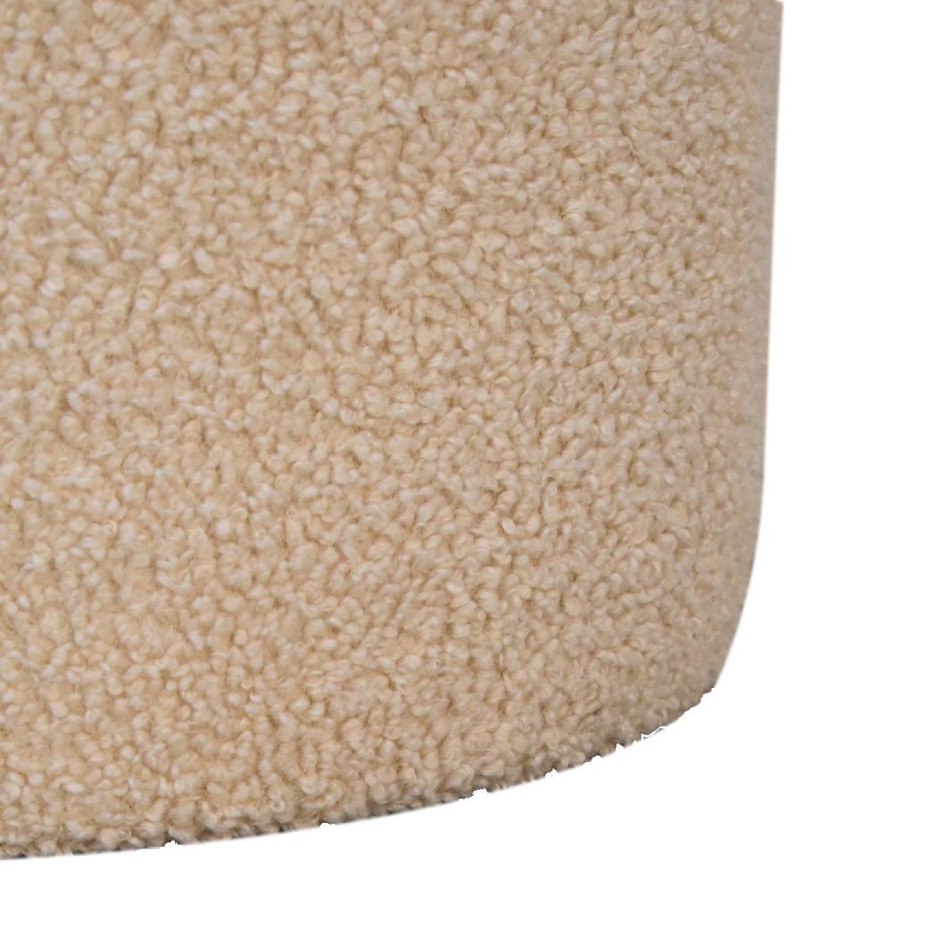 Serenity Large Round Footstool | Upholstered Accent Ottoman | Generous Circular Design
