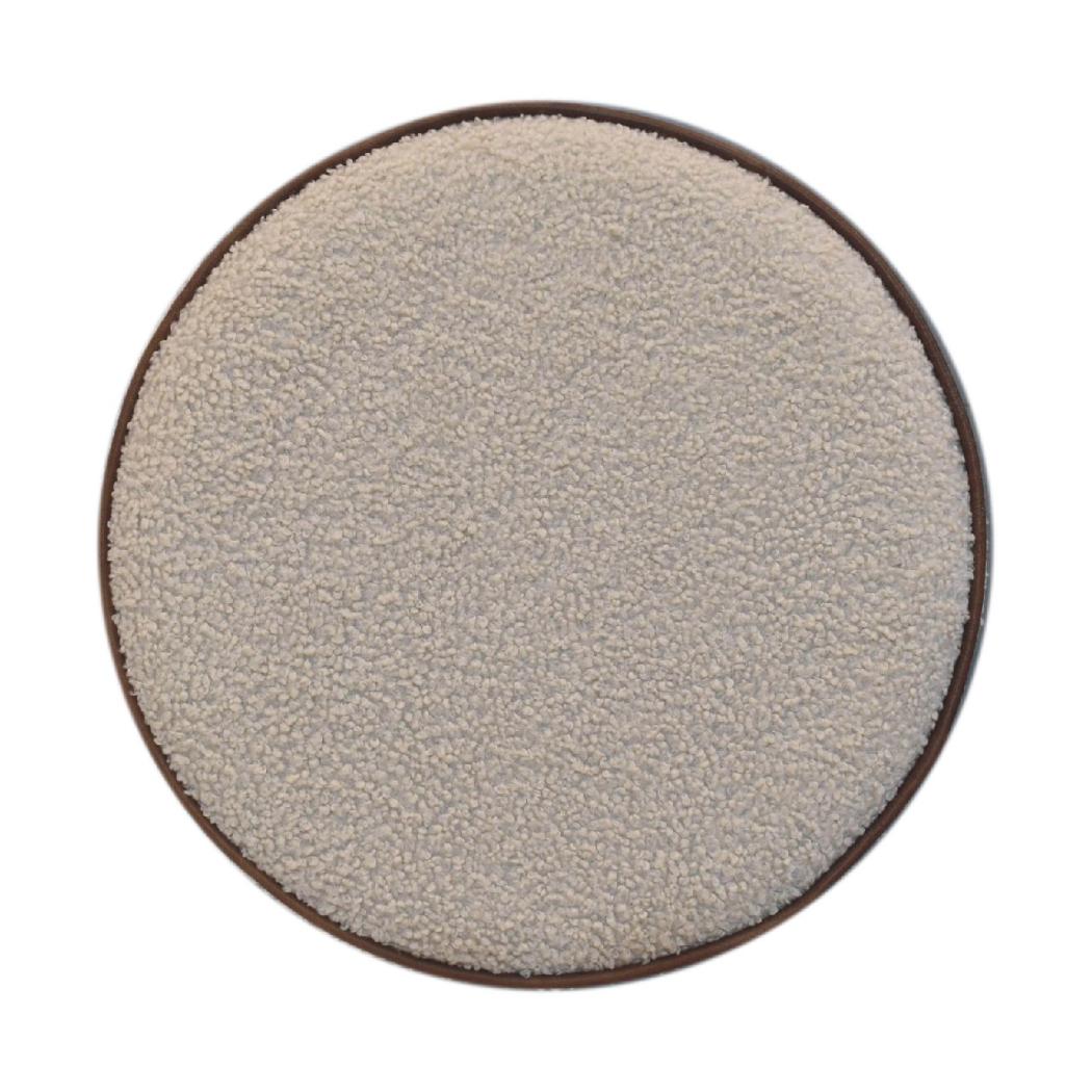 Serenity Large Round Footstool | Upholstered Accent Ottoman | Generous Circular Design