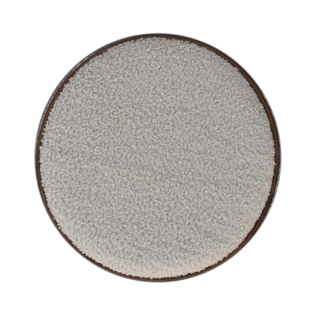 Serenity Round Footstool | Upholstered Ottoman | Soft Circular Accent Design