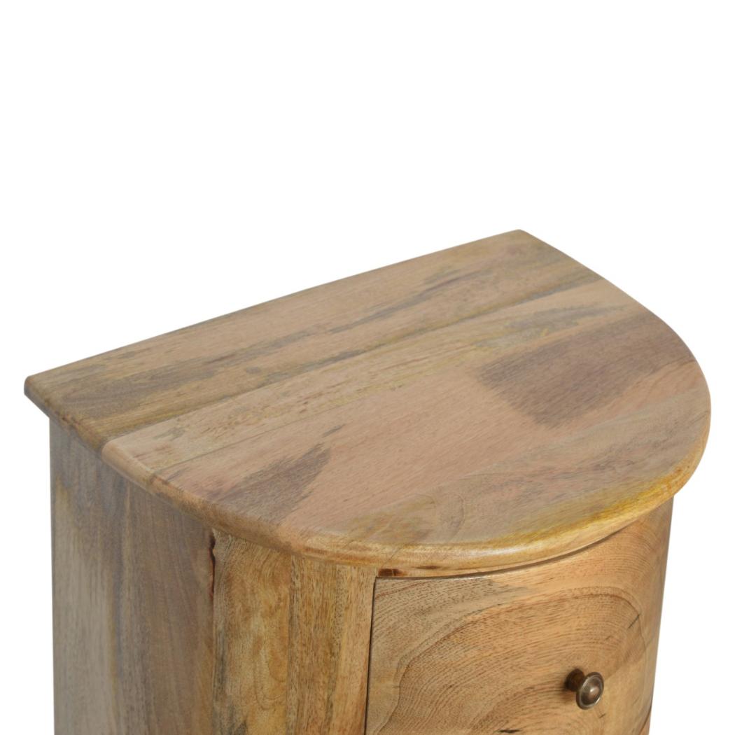 Serpentine Drum Chest | 3 Drawer Storage | Curved Accent Cabinet