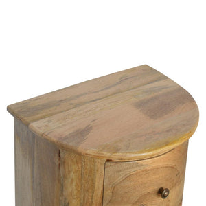 Serpentine Drum Chest | 3 Drawer Storage | Curved Accent Cabinet