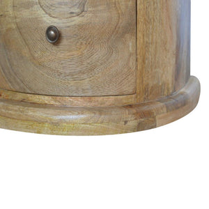 Serpentine Drum Chest | 3 Drawer Storage | Curved Accent Cabinet
