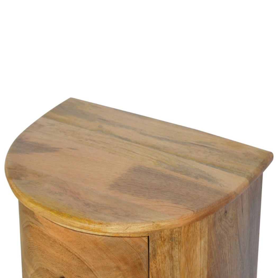 Serpentine Drum Chest | 3 Drawer Storage | Curved Accent Cabinet