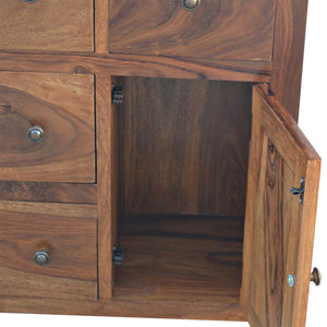 Sheesham Storage Cabinet | 4 Drawer Design | Natural Wood Accent Furniture