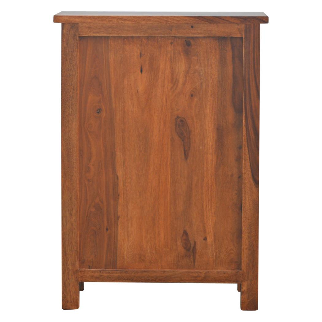 Sheesham Storage Cabinet | 4 Drawer Design | Natural Wood Accent Furniture