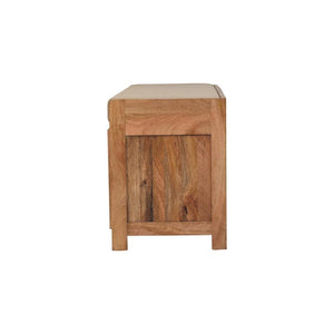 Shutter Shoe Bench | Solid Mango Wood | Oak-Inspired Finish