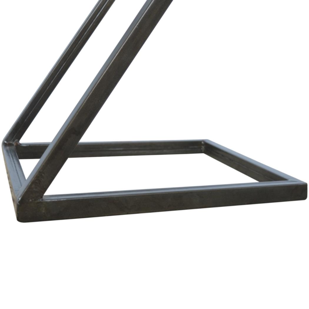 Side Table | Iron Base | Industrial-Inspired Living Room Accent