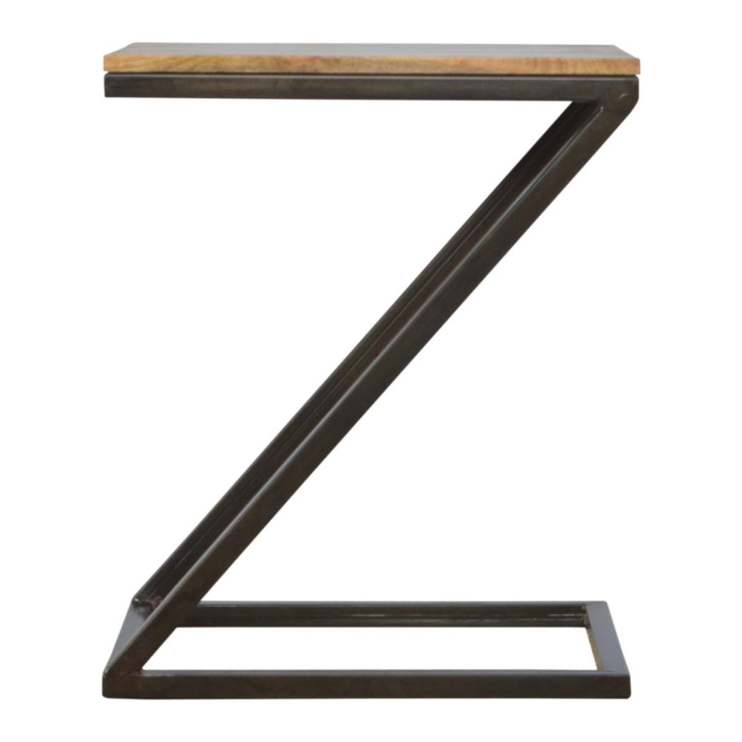 Side Table | Iron Base | Industrial-Inspired Living Room Accent
