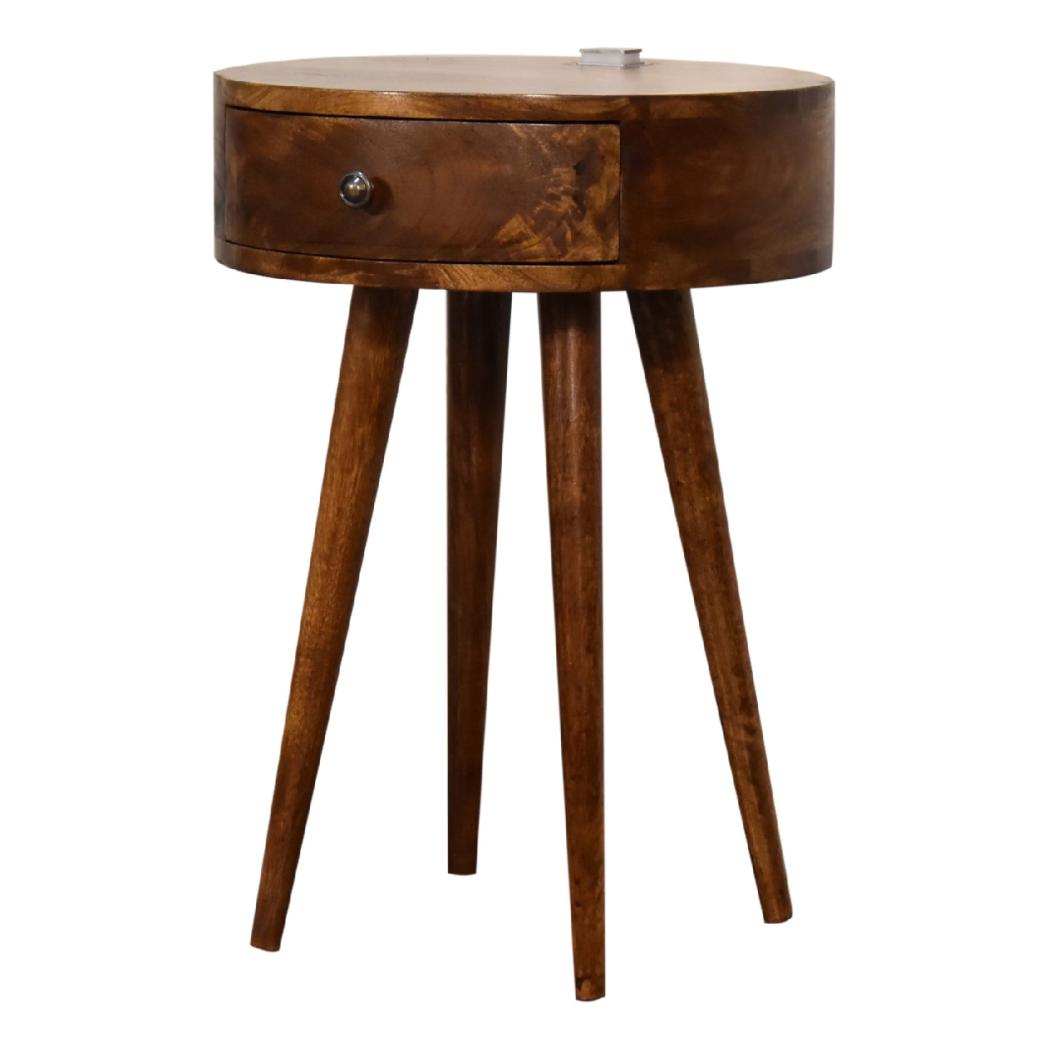 Single Bedside Table | Chestnut Finish | Compact Bedroom Storage