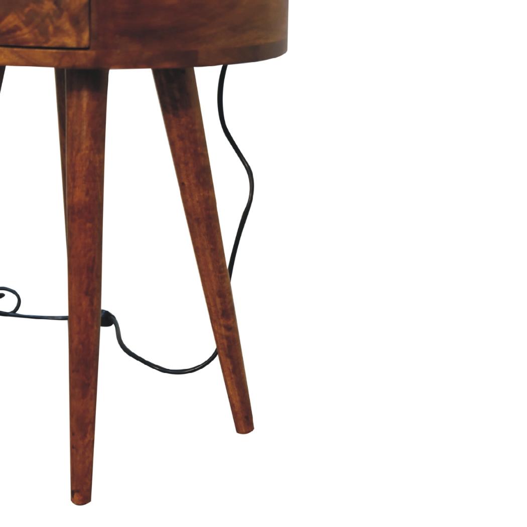 Single Bedside Table | Chestnut Finish | Compact Bedroom Storage