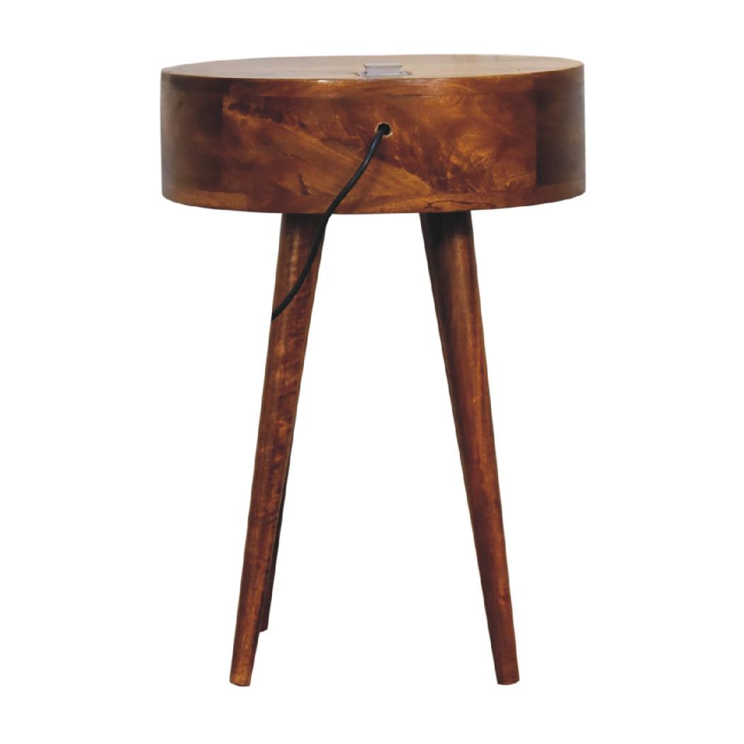 Single Bedside Table | Chestnut Finish | Compact Bedroom Storage