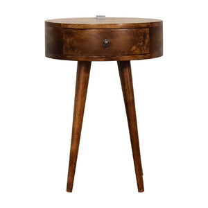 Single Bedside Table | Chestnut Finish | Compact Bedroom Storage