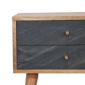 Slade Bedside | Solid Mango Wood | Natural Wood Finish | Artisan-Crafted Design