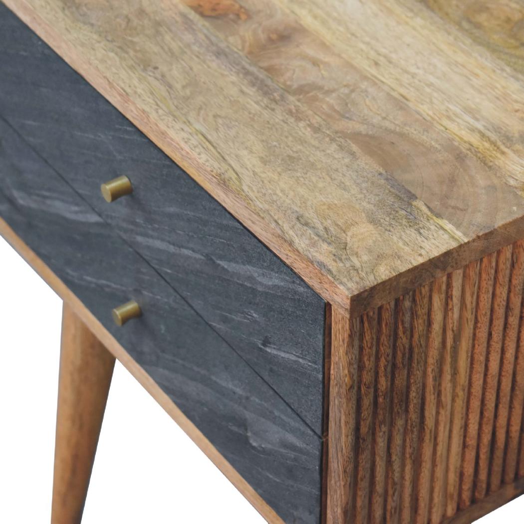 Slade Bedside | Solid Mango Wood | Natural Wood Finish | Artisan-Crafted Design