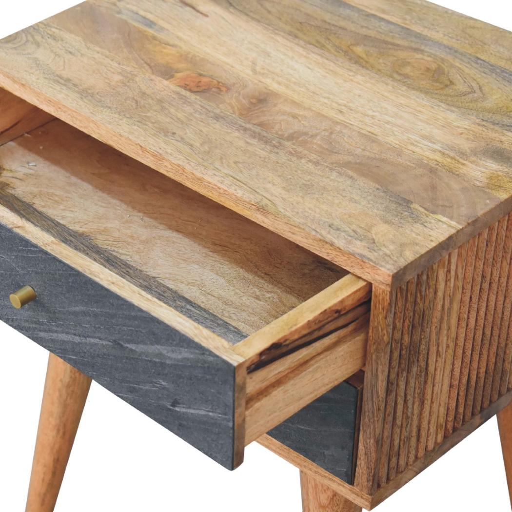 Slade Bedside | Solid Mango Wood | Natural Wood Finish | Artisan-Crafted Design