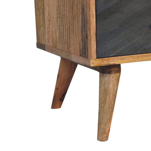 Slade Media Unit | Solid Mango Wood | Natural Wood Finish | Artisan-Crafted Design
