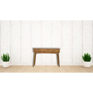 Slim Mango Wood Console Table | 3 Drawers | Nordic Legs