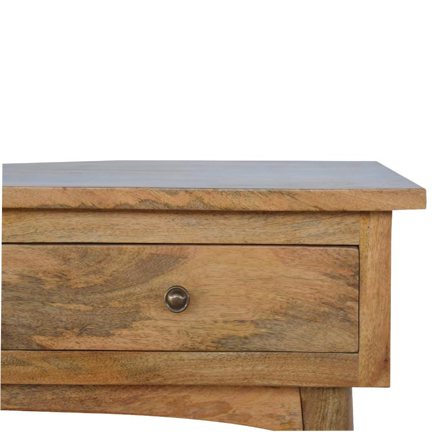 Slim Mango Wood Console Table | 3 Drawers | Nordic Legs