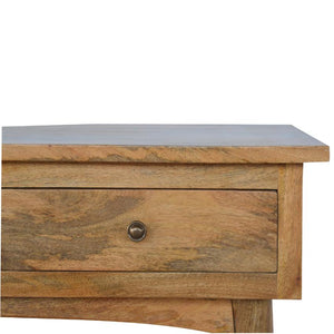 Slim Mango Wood Console Table | 3 Drawers | Nordic Legs