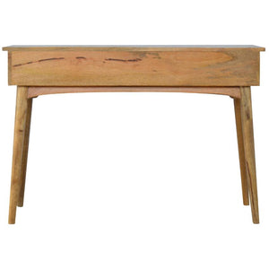 Slim Mango Wood Console Table | 3 Drawers | Nordic Legs