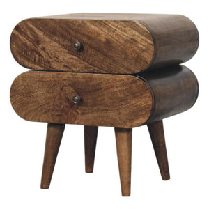Slimline 2 Drawer Bedside | Solid Wood Narrow Nightstand