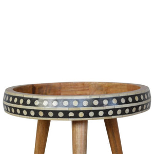 Small Dotted End Table | Decorative Pattern | Compact Side Table