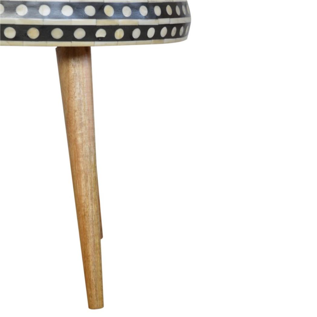 Small Dotted End Table | Decorative Pattern | Compact Side Table