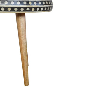 Small Dotted End Table | Decorative Pattern | Compact Side Table