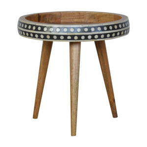 Small Dotted End Table | Decorative Pattern | Compact Side Table