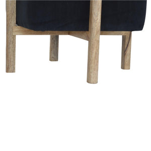 Small Dotted End Table | Solid Mango Wood | Oak Finish | Hand-Carved Accent Table