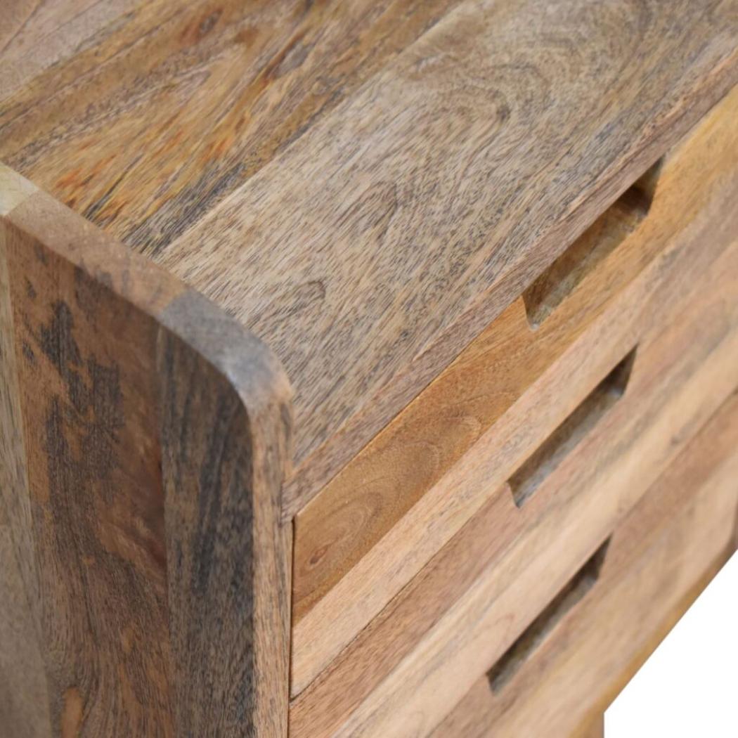 Small Gallery-Back Bedside Table | Oak-Inspired Finish | Compact Raised-Edge Design
