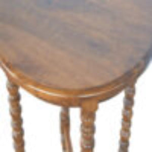 Small Round Mango Wood Tea Table | Natural Timber | Compact Occasional Table