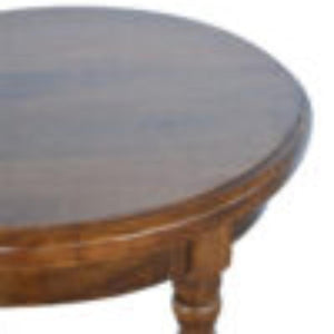 Small Round Mango Wood Tea Table | Natural Timber | Compact Occasional Table