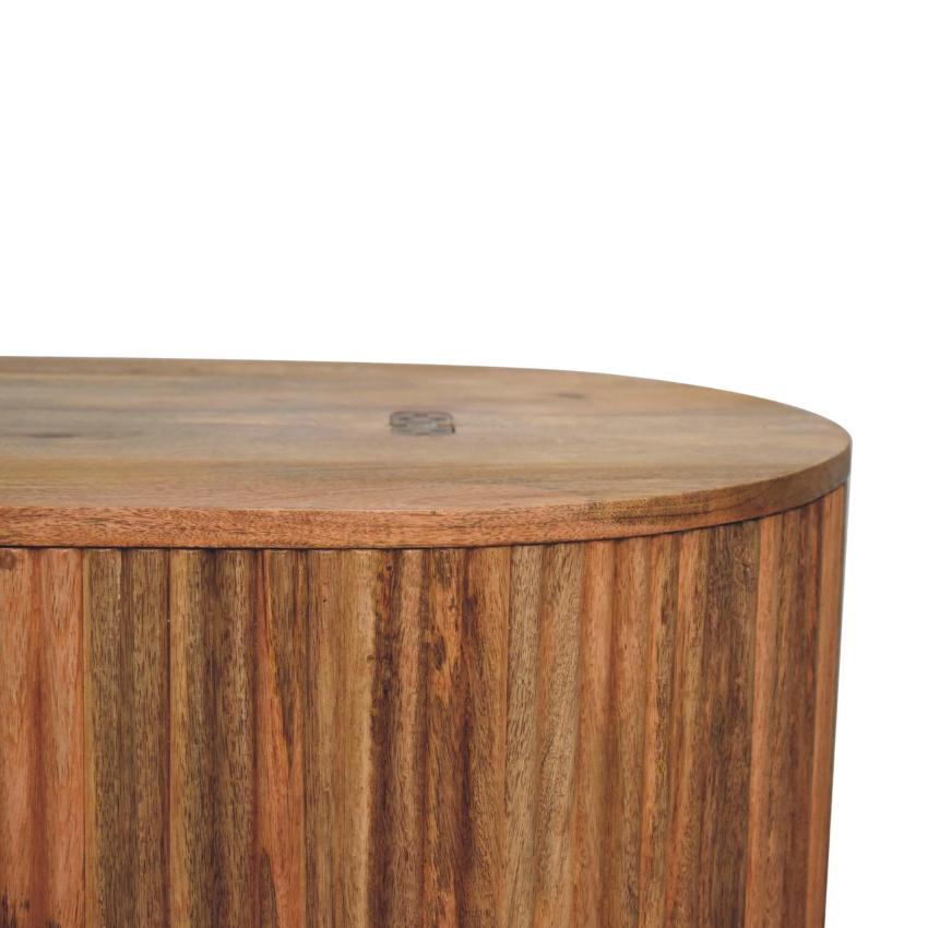 Soba Ball Lid-Up Coffee Table | Solid Mango Wood | Storage Design