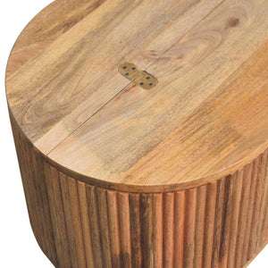 Soba Ball Lid-Up Coffee Table | Solid Mango Wood | Storage Design