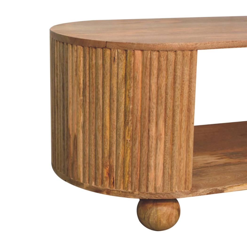 Soba Ball Open Coffee Table | Open Storage | Sculptural Ball Detail