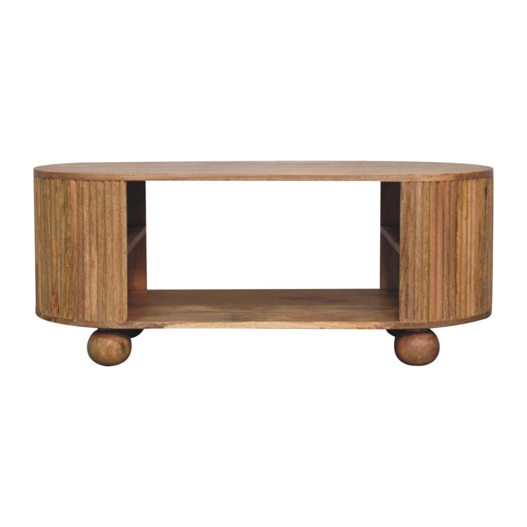 Soba Ball Open Coffee Table | Open Storage | Sculptural Ball Detail