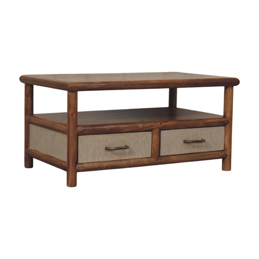 Solara Rattan Coffee Table | Natural Texture | Living Room Centrepiece