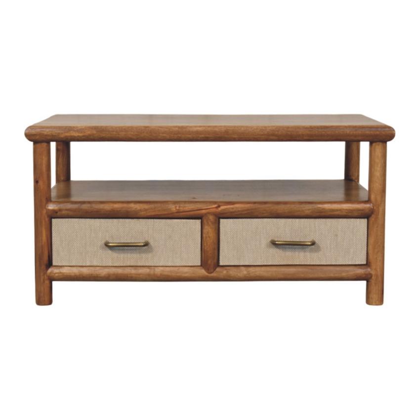 Solara Rattan Coffee Table | Natural Texture | Living Room Centrepiece