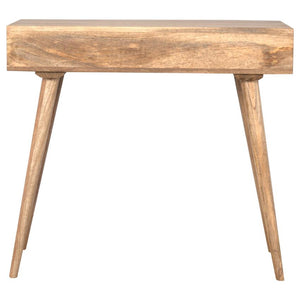 Solid Mango Wood Nordic Desk | 1 Drawer | Open Storage Shelf