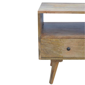 Solid Mango Wood TV Unit | 3 Drawers | Triple Open Shelves