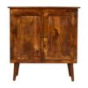 Solid Nordic Cabinet | Chestnut Finish | Scandinavian Storage